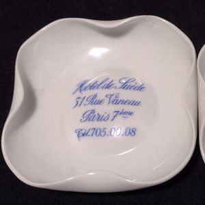 Set of Two Antique GDA Limoges Porcelain Ashtrays / Trinket Dishes